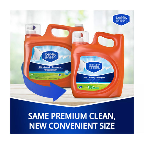 Berkley Jensen Ultra Liquid Laundry Detergent - Fresh Clean Scent, 152 loads/ 200 oz